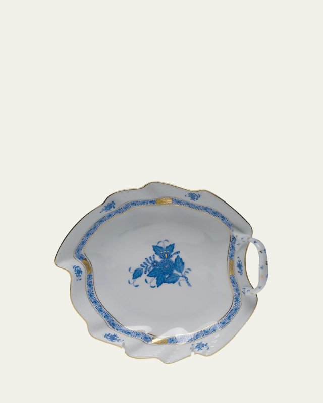 Chinese Bouquet Blue Leaf Dish